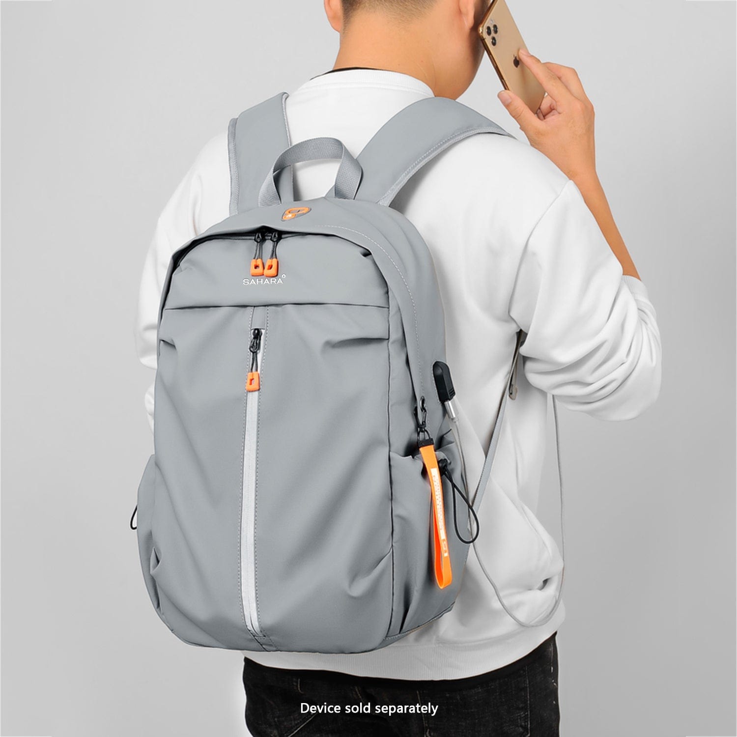 SAHARA - UrbanFlow — Slim USB Laptop Backpack - Laptops up to 16"