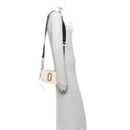 Perforated Calfskin Small Snapshot Camera Bag Tapioca