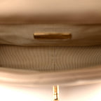 Goatskin Quilted Medium Chanel 19 Flap Beige