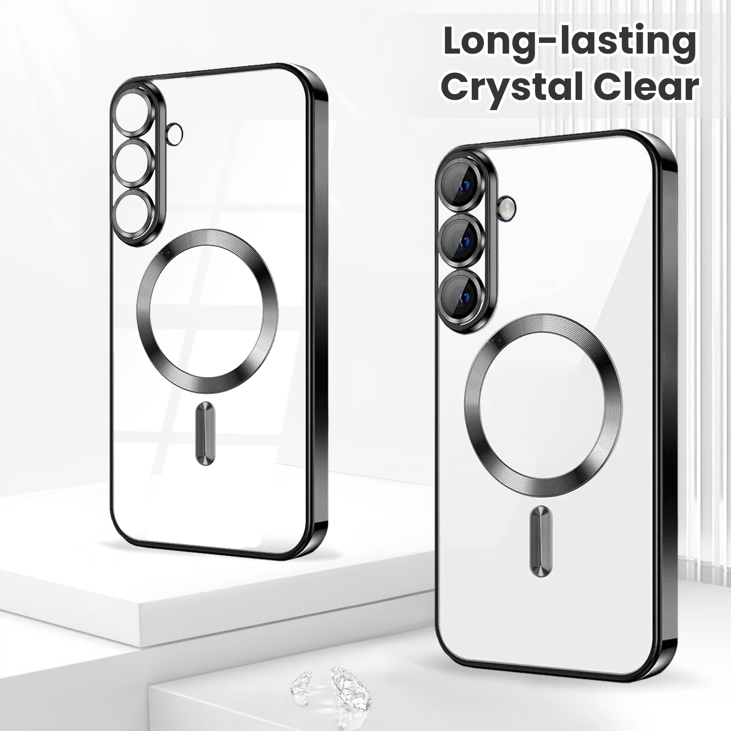 [DIS] Entronix [Magnetic] Case Compatible with Galaxy S26 Plus - [Clear Back] Luxury Glossy Cover