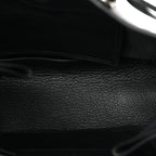 Grained Calfskin Papier Mini A4 Zip Around Tote Black