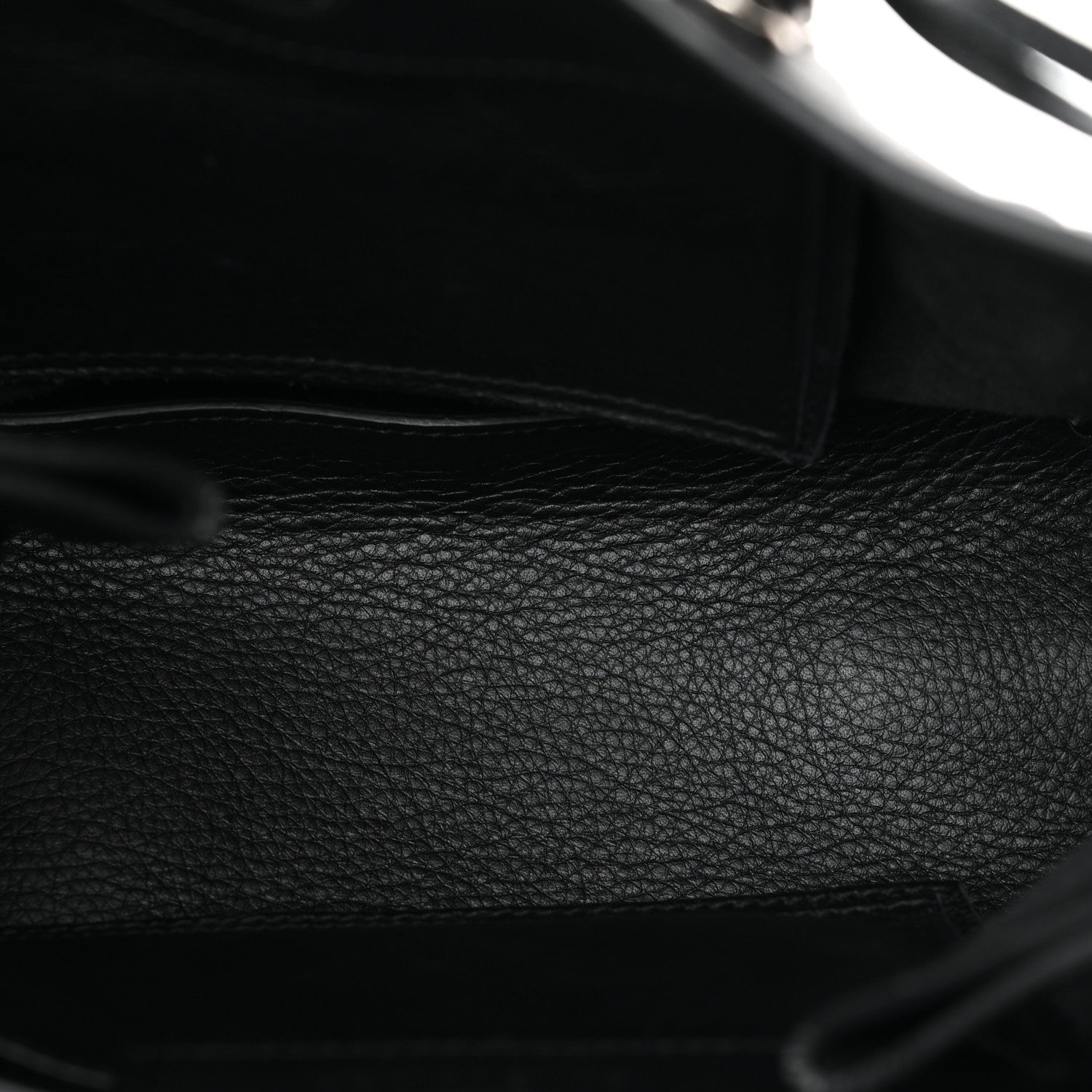 Grained Calfskin Papier Mini A4 Zip Around Tote Black