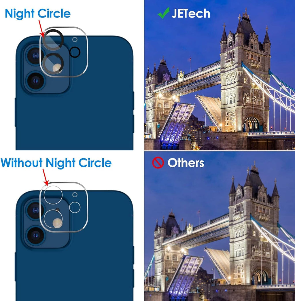 Entronix Clear Camera Lens Protector Compatible with iPhone 15 Plus - 3-Piece Combo
