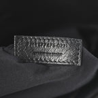 Lambskin Quilted Monogram Monochrome Medium Loulou Puffer Chain Satchel Black