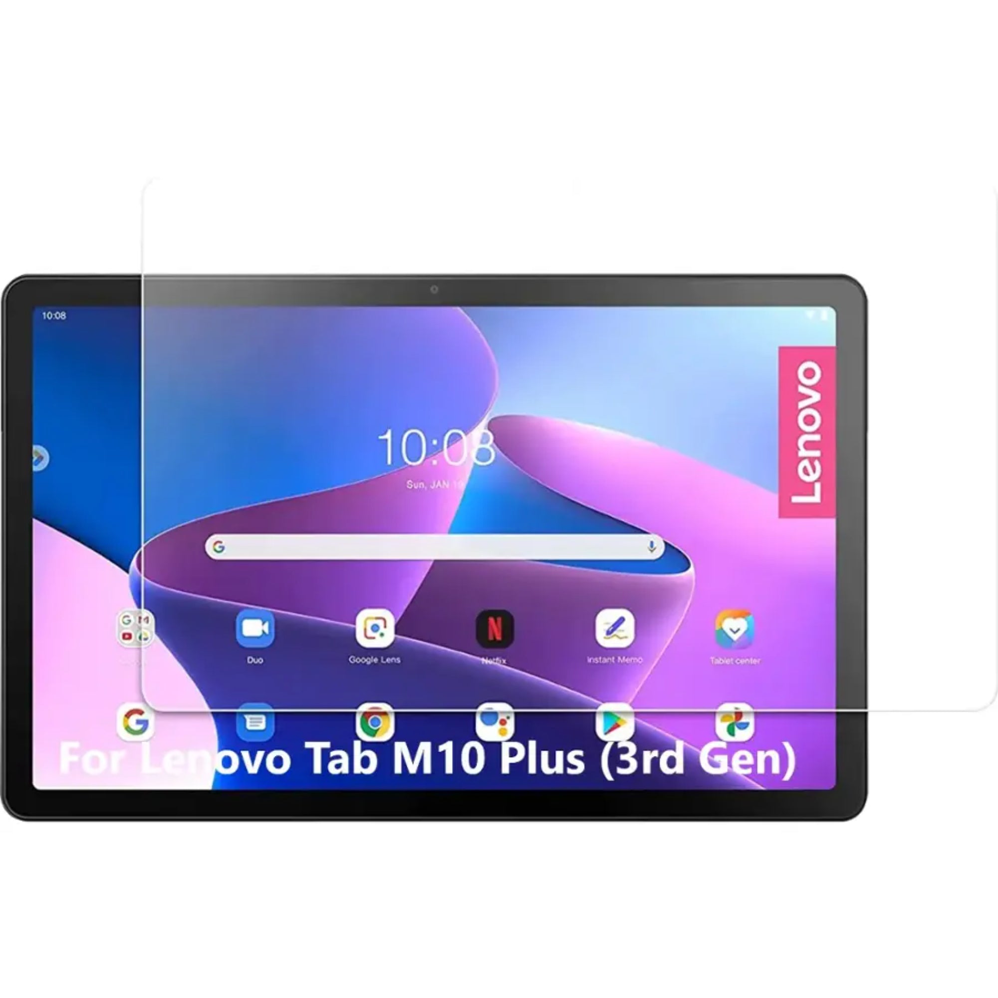 SAHARA - ZeroDamage Ultra Strong Tempered Glass Screen Protector for Lenovo Tab M10 Plus (3rd Gen) - Clear