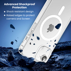 [DIS] Entronix [Magnetic] Case Compatible with iPhone 17e - [Hard Back] Glitter Clear