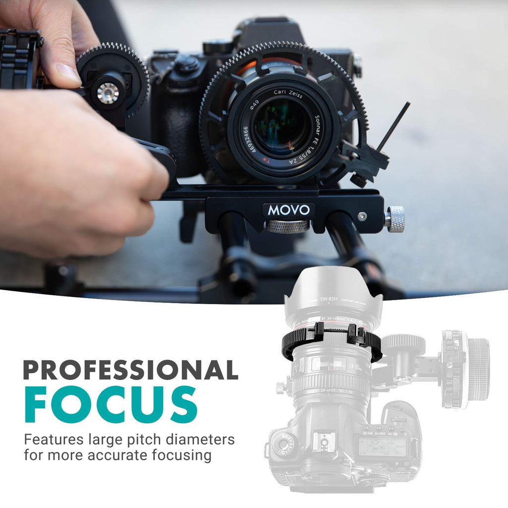 Movo FR3 Adjustable Follow Focus Ring Gear Set
