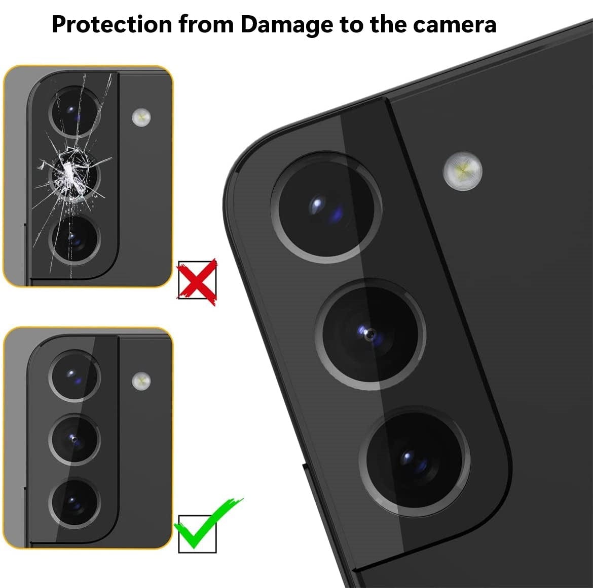 SAHARA - ZeroDamage Camera Lens Protector (2-Pack) - Samsung Galaxy S22