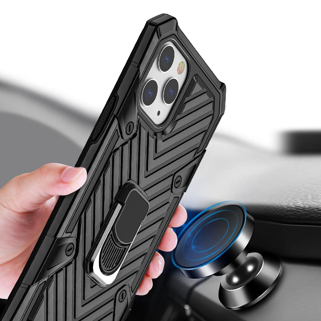 Iphone 12 Mini Kickstand Anti-Shock And Anti Falling Case In Black