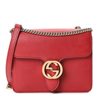 Dollar Calfskin Small Interlocking G Shoulder Bag Red