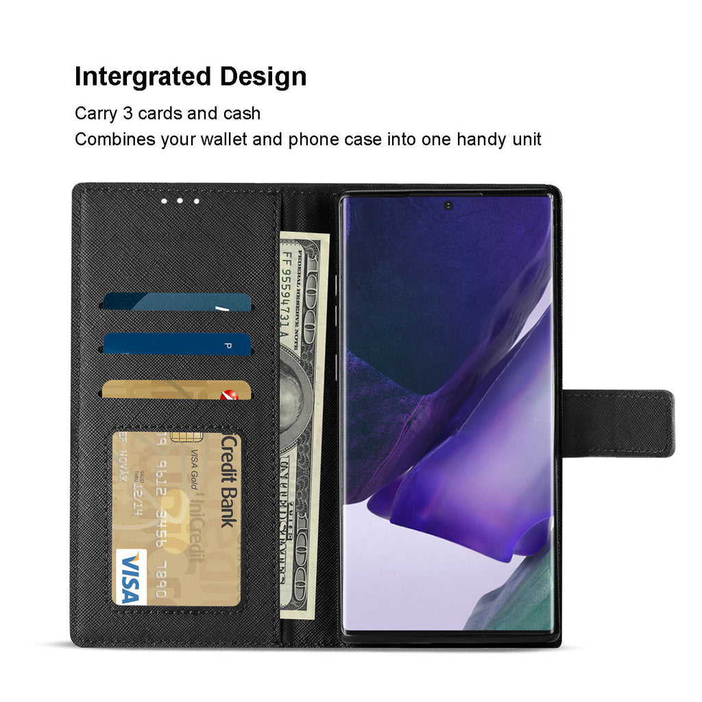 Slim Stand Case With Card Holder Slots Samsung Galaxy Note 20 Ultra In Black