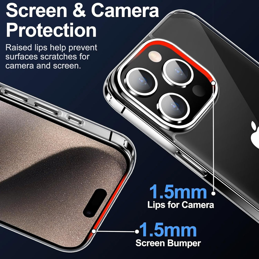 Entronix Bundle Compatible with iPhone XR - [Hard] Clear Case & 2 Clear Screen Protectors