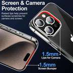 Entronix Bundle Compatible with iPhone XR - [Hard] Clear Case & 2 Clear Screen Protectors