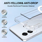 Entronix [Magnetic] Case Compatible with Galaxy S25 Edge - [Hard Back] Slim Clear