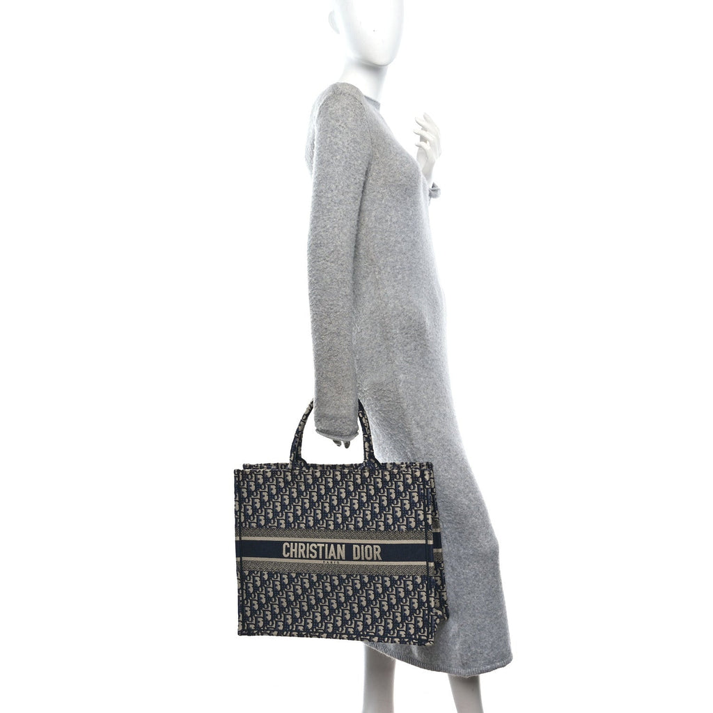 Oblique Large Book Tote Blue Multicolor