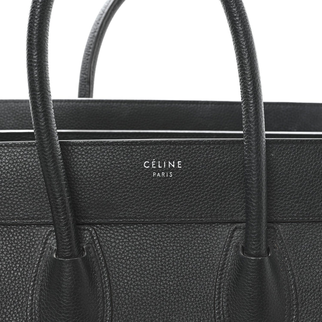 Drummed Calfskin Mini Luggage Black