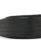 Lambskin Quilted Half Moon Flap Black