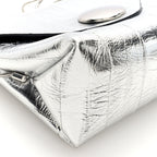 Metallic Eelskin Bobbi Bag Silver