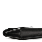 Grain De Poudre Matelasse Chevron Monogram Envelope Chain Wallet Black