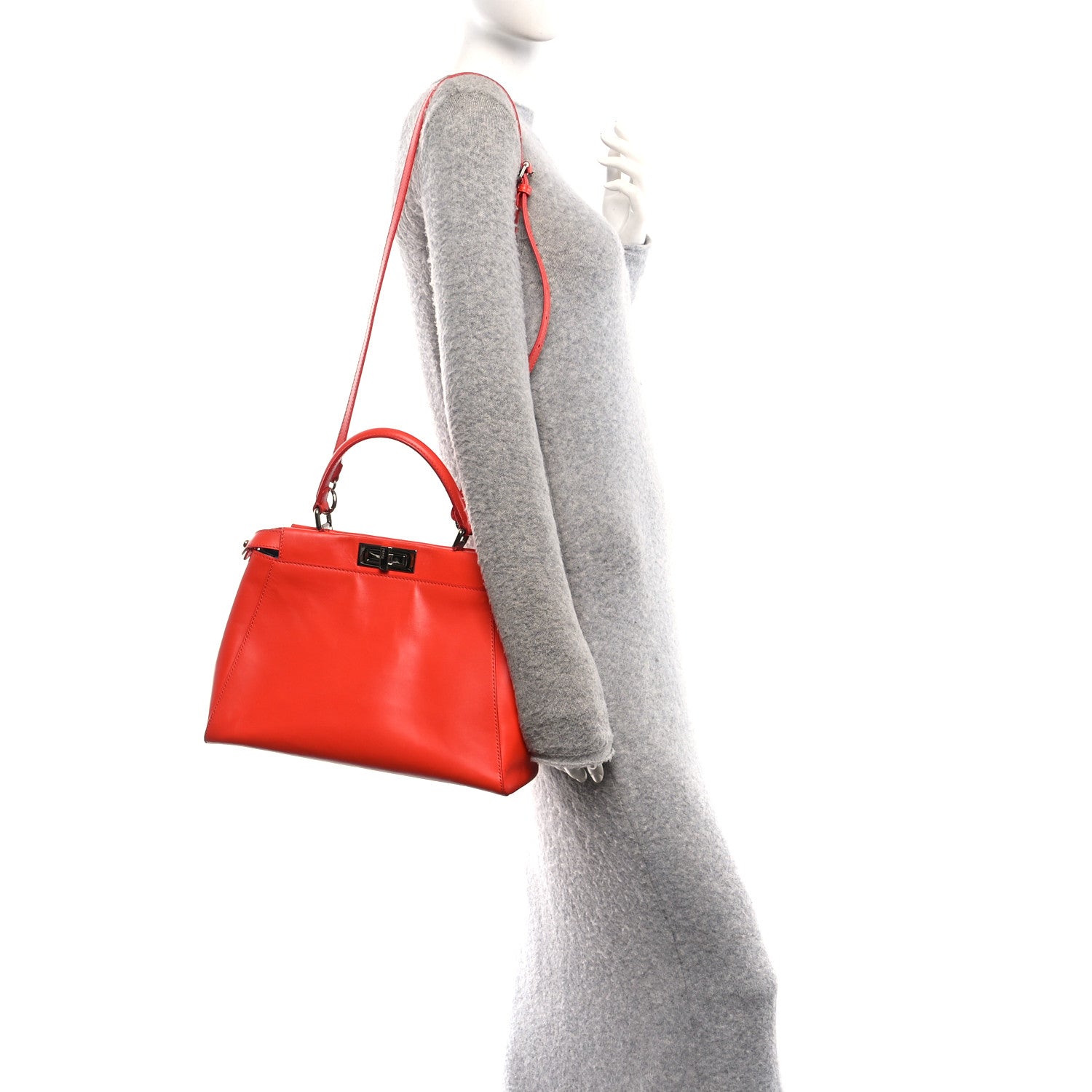 Vitello Morgan Snakeskin Crocodile Monster Eyes Medium Peekaboo Iconic Satchel Papavero Multicolor