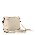 Calfskin GG Tennis Embossed Square Messenger Bag Mystic White