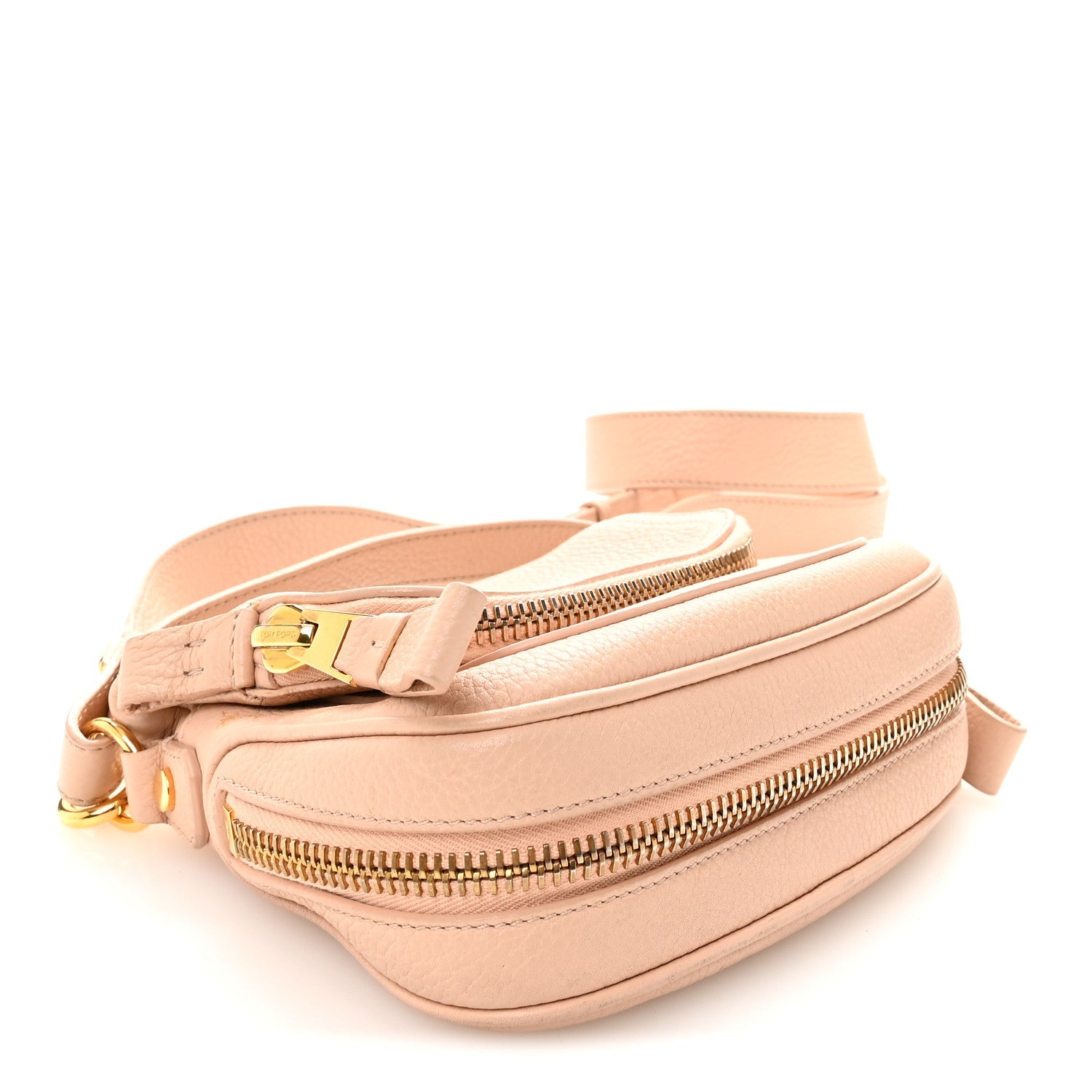 Pebbled Calfskin Jennifer Mini Crossbody Bag Blush Nude