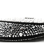 Satin Crystal Cleo Adjustable Strap Shoulder Bag Metal
