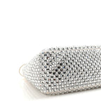 Satin Crystal Mini Re-Edition 2000 Bag White