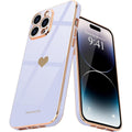 Entronix Case Compatible with iPhone 15 Pro Max - [Flexible] Luxury Glossy Heart