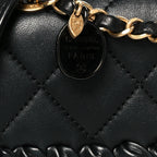 Calfskin Braided Mini My Own Frame Flap Black