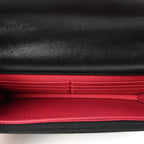 Lambskin Quilted Chanel 19 Wallet On Chain WOC Black