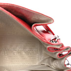 Caviar Small Accordion Flap Red