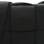 Nylon Intrecciato Padded Tech Maxi Cassette Bag Black