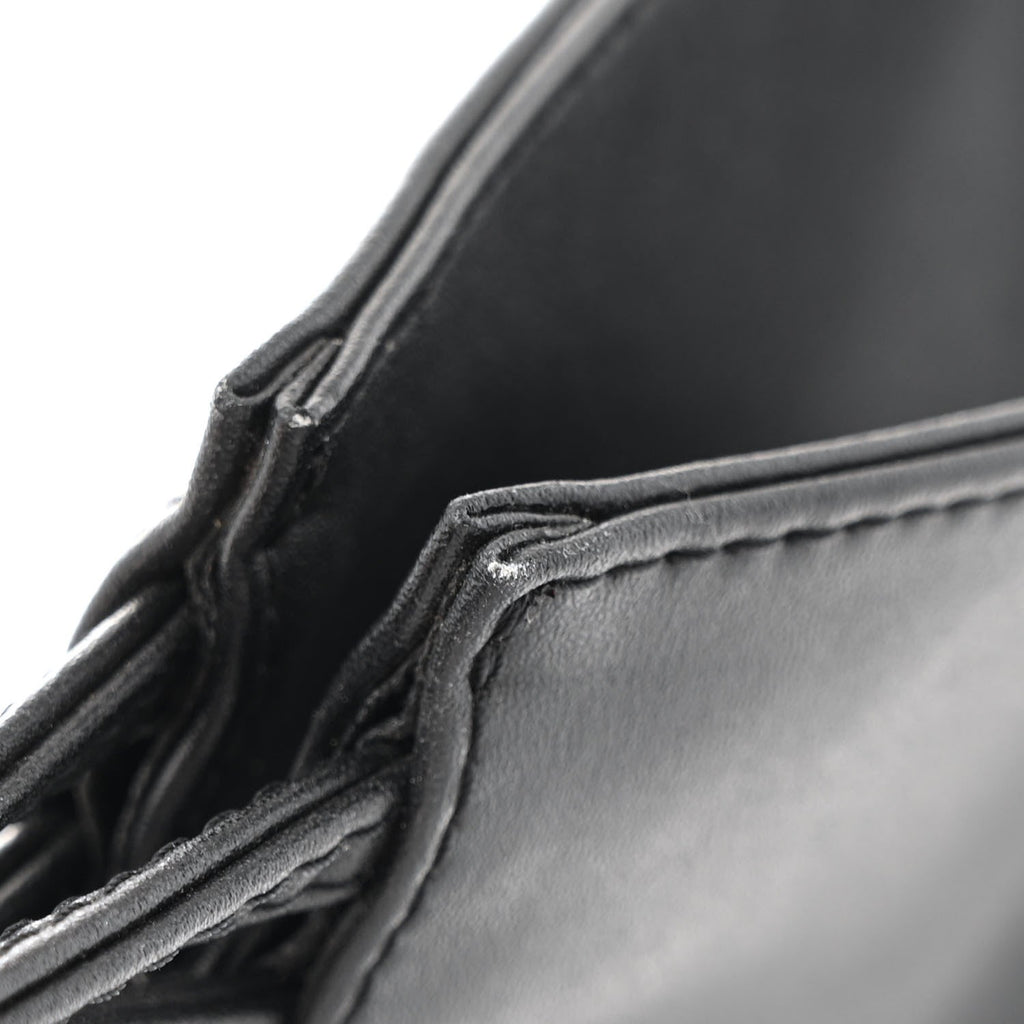 Vegan Leather Small Shopping Bag Black