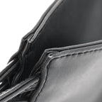 Vegan Leather Small Shopping Bag Black