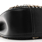Lambskin Embellished Crystal Mini T-Bar Bag Black