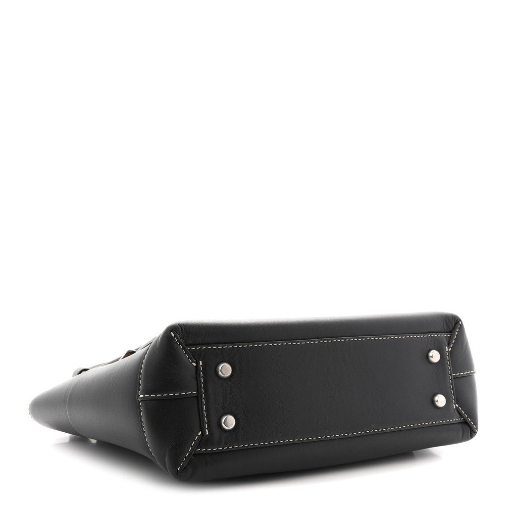 French Calfskin Maxi Intrecciato Arco 33 Black