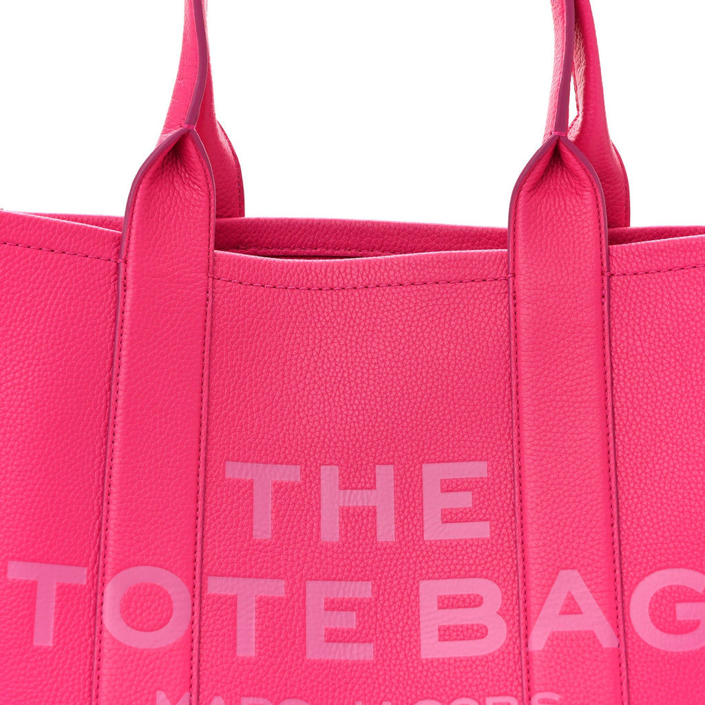 Grained Calfskin Large The Tote Bag Hot Pink