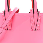 Patent Calfskin Spikes Mini East West Cabata Tote Poupidou
