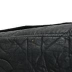 Coated Canvas Quilted Large Garment Travel Bag Black