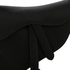 Satin Crystal Mini Saddle Bag Black