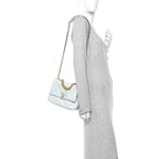 Lambskin Quilted Medium Chanel 19 Flap Light Blue