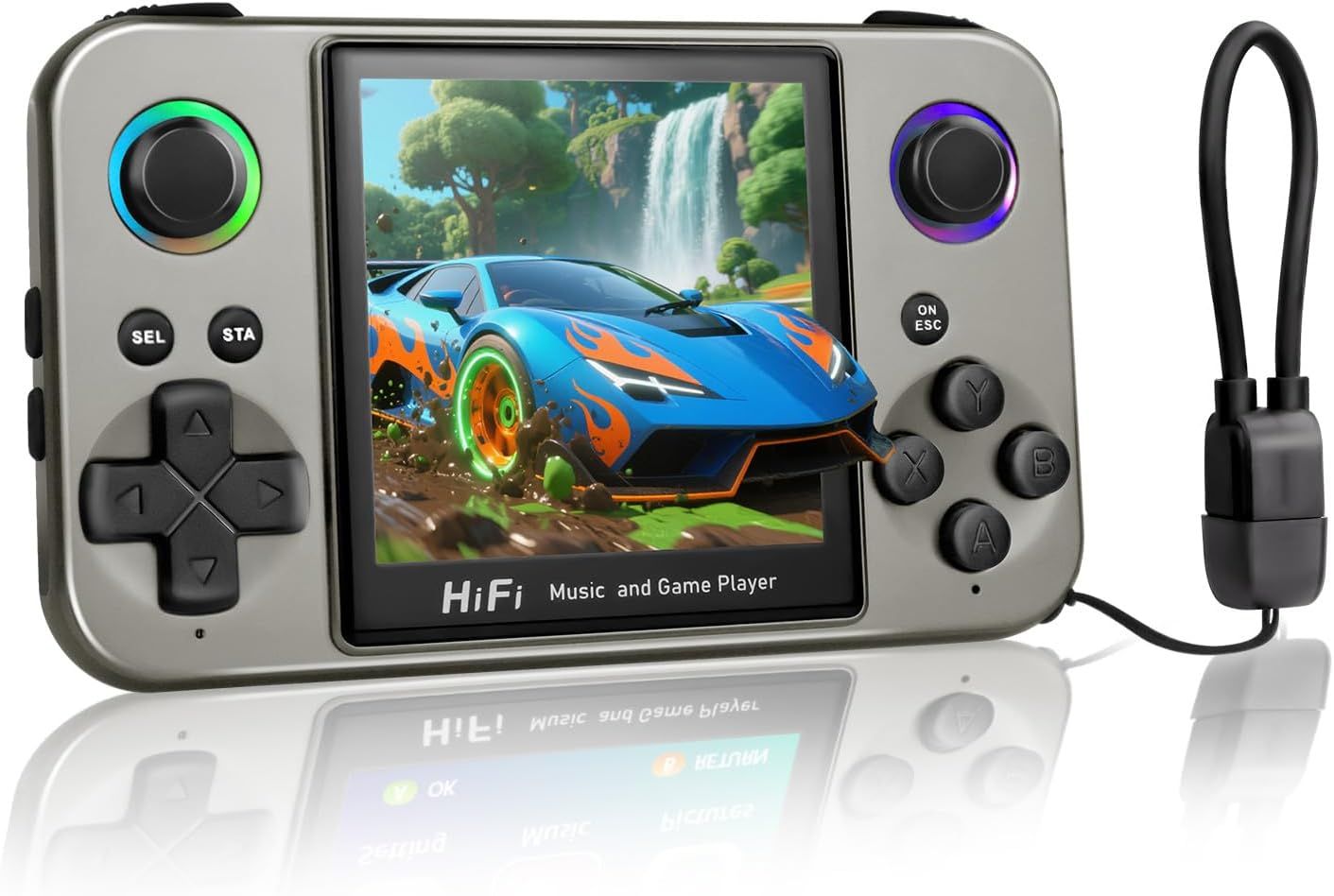 L8 Pocket Retro Gaming Console - with MP3 Player Function, Support 6000+ Classic Games on 10 Emulators, Black