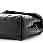 Calfskin Y Quilted Monogram Toy Loulou Crossbody Bag Black