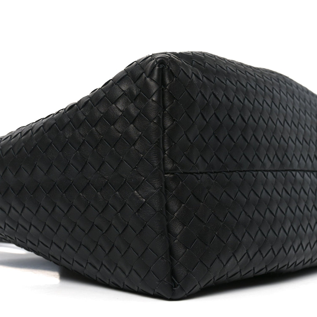 Calfskin Intrecciato Large Pinacoteca Reversible Tote Black
