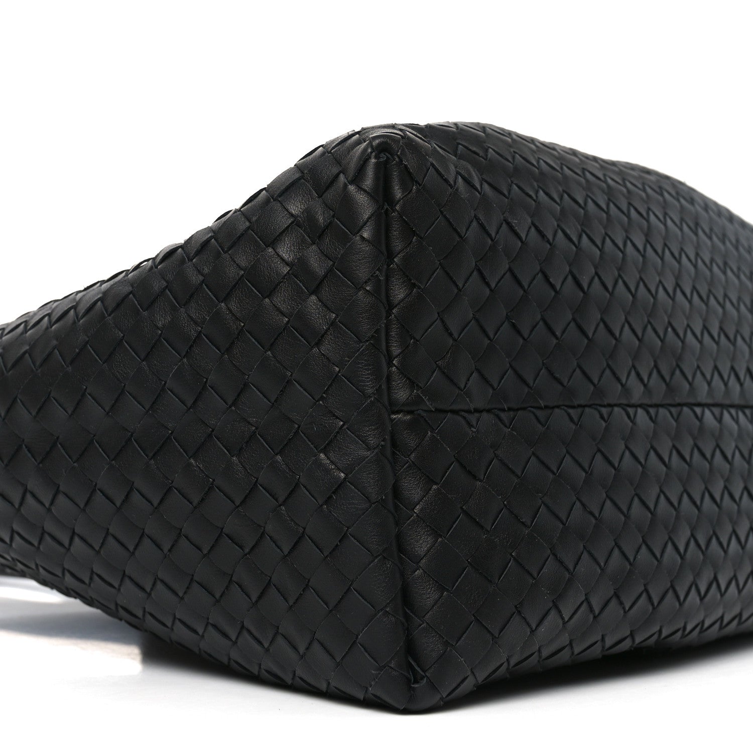 Calfskin Intrecciato Large Pinacoteca Reversible Tote Black