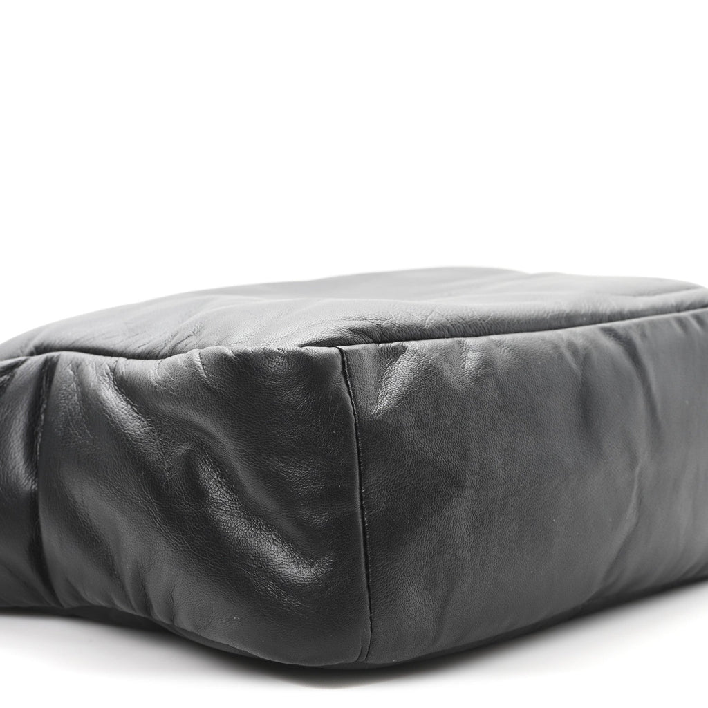 Lambskin Small Ryan Puffer Bag Black