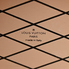Lambskin Embossed Monogram Petite Malle Brown White