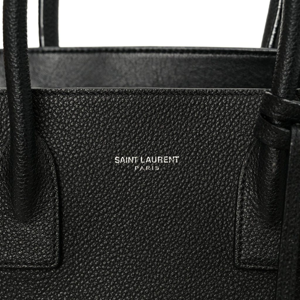 Grained Calfskin Small Sac De Jour Black