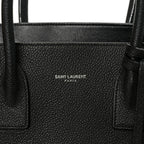Grained Calfskin Small Sac De Jour Black